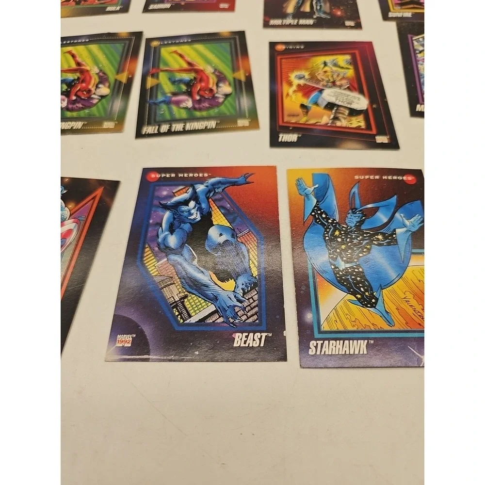 1992 Necrom‎ Marvel Universe Super Heroes Milestones Trading Cards Lot Of 16